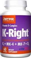 Jarrow Formulas K-Right, Promotes Bone & Cardiovascular Health, Vitamin K-Complex, 60 Softgels