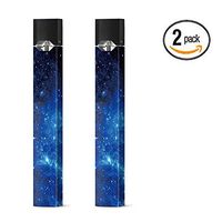 2-Pack Juul Skin Wrap juul Decal Skin– 10+ Designs Unique Vinyl wrap Juul Skin Cover (Blue Galaxy)