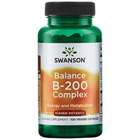 Swanson High Potency Balance Vitamin B-200 100 Veg Capsules