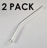Glass Drinking Straw - Bendie. Set of 2