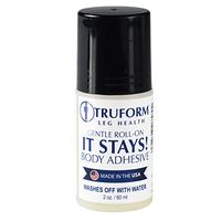 Truform Roll-on Body Adhesive, Prevents Stocking Rolling or Falling Down, 2 fl. Ounce, Made in USA