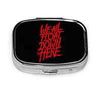 We All Float Down Stylish Pill Box, Rectangle Medicine Vitamin Organizer Pocke Pill Case, 2 Compartment