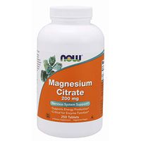 NOW Magnesium Citrate 200 mg,250 Tablets