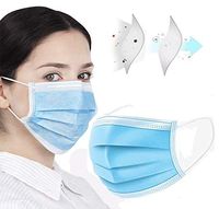 50Pcs Disposable Filter Mask 3 Ply Earloop Medical Dental Surgical Hypoallergenic Breathability Comfort Breathable Beauty Medical Dust Mask