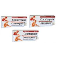 3 X 120g Counterpain Analgesic Warm Balm Hot Heat Relieves Muscular Aches & Pain (Thai_trustyworthy Store Free Keyring Classic Style)