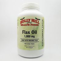 Holly Hill Health Foods, Flax Oil 1000 MG, Organic, Hexane Free, 180 Softgels