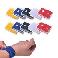 Pveath Adult Anti Travel Sickness Car Wristband, 10 Pair Medium Size Fits All Natural Motion Sickness Nausea Relief Wristbands for Women Men