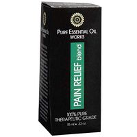Pure Essential Oil Works Pain Relief Blend, 100% Pure, Natural, Paraben-Free and Therapeutic Grade with Euro-Style Dropper, 0.33 Ounces