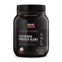 GNC AMP Sustained Protein Blend - Strawberry Milkshake, 28 Servings, High-Quality Protein Powder for Muscle Fuel*