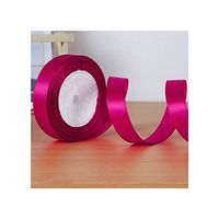 22Meters/Roll 20Mm 2Cm Silk Satin Ribbons Baby Shower Birthday Party Wedding Engagement Christmas Halloween Gift Wrapping Ribbon,Deep Fushia