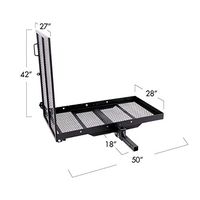 New Mobility Hitch Mounted Carrier For Wheelchair Electric Scooter Medical Disability With Rack Ramp - 400 lbs