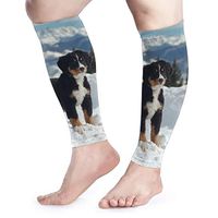BLongTai Bernese Mountain Dog Puppy Calf Compression Sleeve Men Womens Running Leg Sleeve for Shin Splint Muscle Pain Relief (1 Pair)