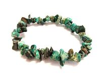 Jet Energized Authentic New Chrysocolla Chips Bracelet Gemstone Free Booklet Crystal Therapy Thanks Giving Cleansings Cheerfulness Creativity Image is JUST A Reference.