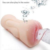 Mbbcdd Women's Silicone Tòrso Sucking Endless Happiness for Man Tshirt Realistic Toys Oral Cup Põckët-Püssý Pû`ssycat