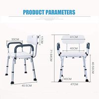 Tub and Shower Chair with Back Rest Seat and Arms