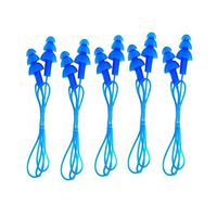 VANTOBEST 5 Pcs Blue Soft Silicone Ear Plugs with Corded Anti-Noise Waterproof Earplugs Protector of Swimming Bathing Reusable Earplugs for Adults Children