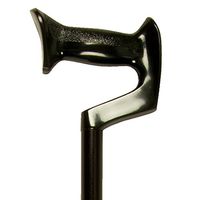 PCP Adjustable Cane with Orthopedic Grip Handle Lightweight Aluminum, Black, Large
