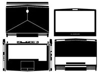 Waterproof Special Laptop White Carbon fiber Vinyl Skin Stickers Cover for 2016 release New Alienware 13 R3 AW13R3 13.3-inch