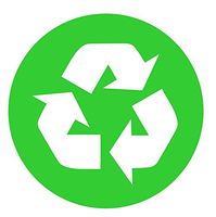Recycle Sticker Trash Decal for a Recycling Trash Can 3" Round Beautiful Logo (1, Green)