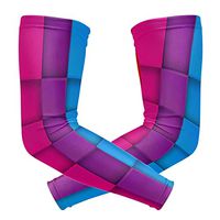 LEVEIS Colorful Neon Contrast Rainbow Sports Compression Arm Sleeves for Baseball, Basketball, Football, Cycling, Golf 1 Pair 2 Sleeves