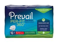 First Q 12963100 Incontinent Brief Prevail Per-fit360 Easy-lock Fasteners (elf) Medium Disposable Heavy Absorbency Pfng-012 Box Of 96