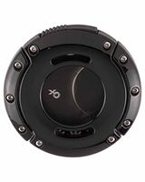 Xikar XO Double Guillotine Cutter, Dual Stainless Steel Blades, 64 RG, Black with Black Blade