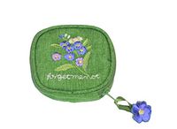 Pill Box Purse in a Forget-me-Not Design