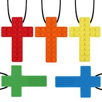 HBIAO Sensory Chewing, Silicone Chew Pendant for Baby Autism Sensory Aids Sensory Toys Boys and Girls 5 PCS