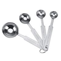 Bracon Measuring Spoons - Stainless Steel Measuring Spoons Set of 4 for Dry and Liquid Ingredients