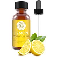 Pure Body Naturals Lemon Essential Oil, 1 Fluid Ounce - 100% Pure & Tested Lemon Oil for Natural Deodorizer, Laundry Sanitizer, Household Cleaner and Degreaser