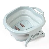 Fitlyiee Portable Foot Spa Massager Tub Collapsible Design Massaging Vibration Soothe Tired Muscles Tension Relief (Green)