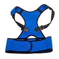 MKLF Posture Corrector Back Brace,Improve Universal Comfortable Fully Adjustable Spine Corrector,Clavicle Support Improve Bad Posture Shoulder Alignment(Blue),Blue,XL