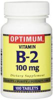 Optimum Vitamin B-2 Tablets, 100 Mg, 100 Count