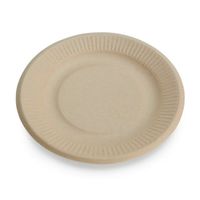 Earth's Natural Alternative ECOP001pk50, Eco-Friendly, Compostable Plant Fiber 6" Plate, 50 Pack, 50 Count