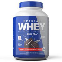 Spartan Whey Best Tasting Whey Protein Powder: Premier Protein Shake Featuring Blend of Whey Protein Isolate and Micellar Casein Protein, AstraGin for Protein Absorption, Cookies and Cream, 5 lbs