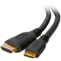Parts Express Mini HDMI to Standard HDMI Cable for HD Camcorders 6 ft.