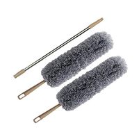 HUIQC Feather Duster with Long Handle and Groove Gap Cleaning Brush,Microfibre Duster Extendable Bendable Washable, Perfect for High Ceiling Fans, Blinds, Cobweb, Cars