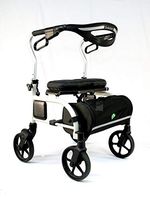 Evolution Trillium Lightweight Medical Walker Rollator with Seat, Large Wheels, Brakes, Backrest, Basket for Seniors Indoor Outdoor use (Pearl White, Regular)