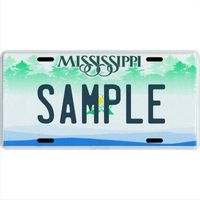Custom Personalized Metal License Plate Your Name Your State - Choose from All 50 States (Mississippi, 6" x 12" Standard Thickness (.030"))