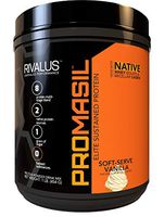 Rivalus Promasil Soft Serve Vanilla, 1lb - 8-Source Protein Blend Including Native Whey Isolate, Native Micellar Casein, Egg, Sustained Delivery, Clean Nutrition Profile, No Banned Substances