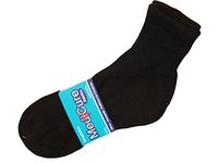 Diabetic socks, unisex cotton therapeutic non binding socks, 3 pairs per pack. Choose your favorite color! (10-13 Ankle Black, 3)
