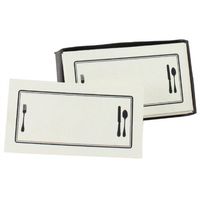 Homart Place Setting Printed Handmade Paper Card, Set of 32