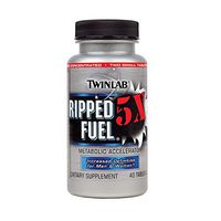 Twinlab Ripped Fuel 5X | Metabolic Accelerator | Increased Definition for Men and Women, 40 Tablets