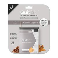 QuitStix Craving Relief Toothpicks with Automatic Dispenser and Activating Tingle to Quit Smoking, Replace Cigarettes, Keeps Mouth Clean & Fresh, Perfect for Smokers & Non-Smokers, Single Pack(Tobacco