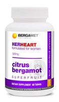 Women's BergaMet HerHeart Citrus Bergamot 60 Tablets Heart Health, Cholesterol & Blood Pressure, Mood, Increase Metabolism & Energy, Weight Management, Clinical Trials, Non-GMO & Gluten Free