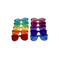 Round Style Color Therapy Glasses - Set of 10 Colors