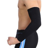 Hanerdun Elbow Guard Elbow Support Arm Protector Long Sleeve Elbow Wrap, , Large