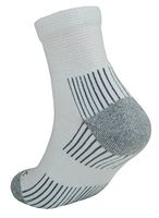 Ecosox Bamboo Viscose Diabetic Non-Binding Quarter Socks. Perfect for Sensitive Skin & Other Diabetic Conditions (X-Large - White w/Gray) 418-0
