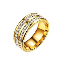 Festnight Medical Weight Loss Ring Simple Stainless Steel Magnetic Therapy Fashion Magnetic Healthcare Finger Fully-Jewelled Ring