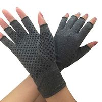 Unisex Compression Arthritis Gloves, Pain Relief Fingerless Wrist Length Mittens for Rheumatoid Osteoarthritis